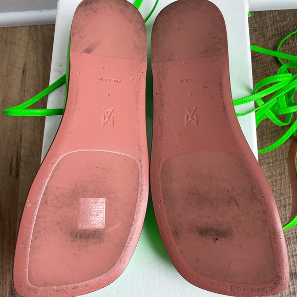 Amina Muaddi Jane Sandal in Green - Picture 9 of 9